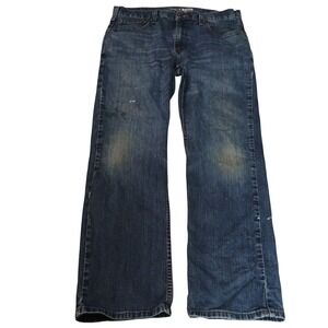 Carhartt Relaxed Fit Mens Blue Denim Jeans 34x30 Made in Mexico Workwear